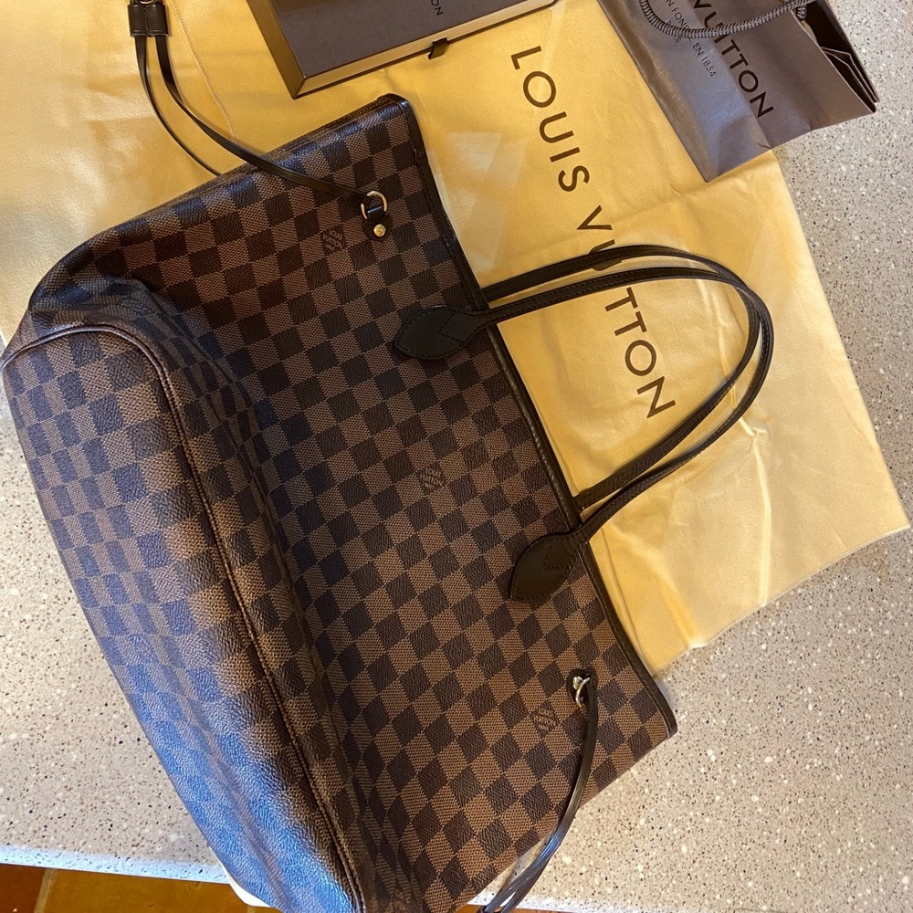 LOUIS VUITTON - NEVERFULL PM in Damier Ebene Print